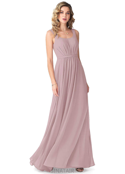 Luna Empire Waist Spaghetti Staps A-Line/Princess Sleeveless Floor Length Bridesmaid Dresses