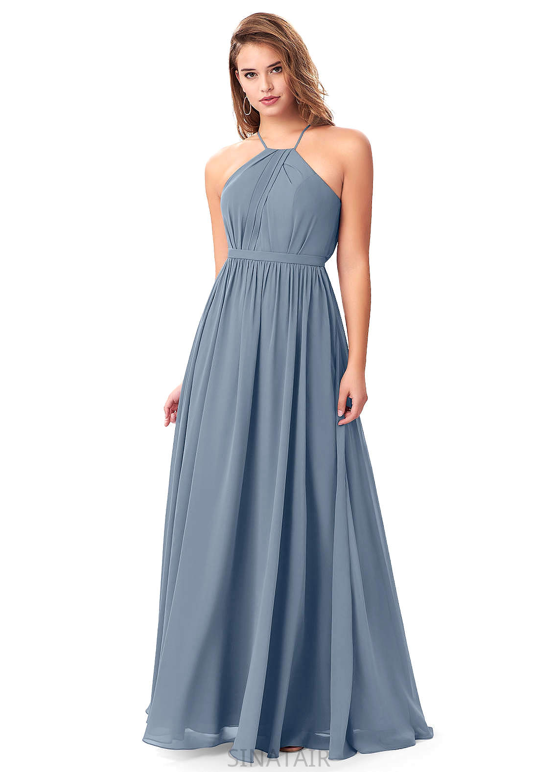 Holly V-Neck Natural Waist A-Line/Princess Floor Length Sleeveless Bridesmaid Dresses