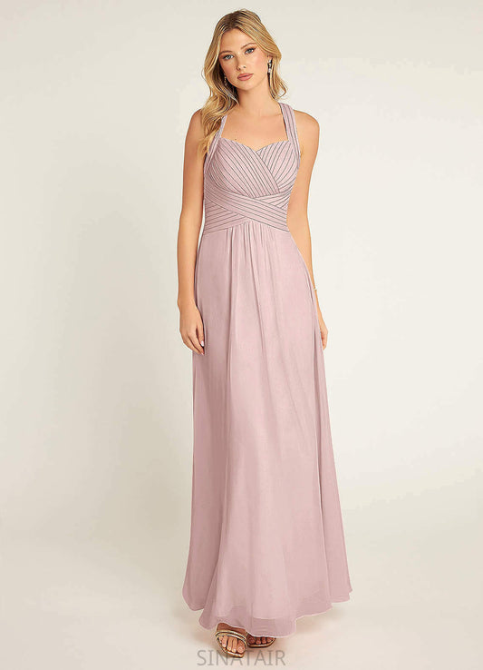 Dylan Sleeveless Floor Length A-Line/Princess Natural Waist Scoop Bridesmaid Dresses