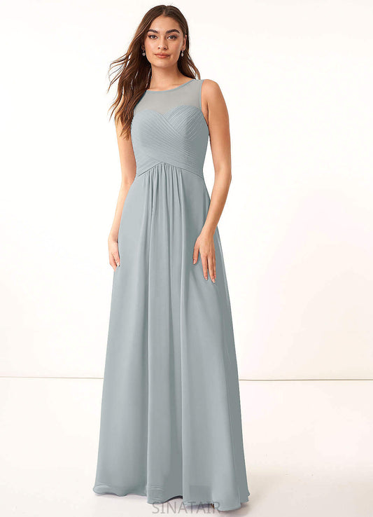 Regan Natural Waist Sleeveless Sheath/Column Floor Length Spaghetti Staps Satin Bridesmaid Dresses