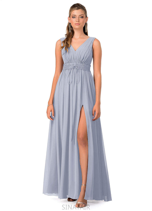 Jessie Sheath/Column Natural Waist Floor Length Sleeveless Straps Spandex Bridesmaid Dresses