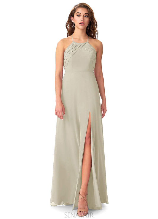 Rayne Sleeveless Natural Waist A-Line/Princess Spaghetti Staps Floor Length Bridesmaid Dresses