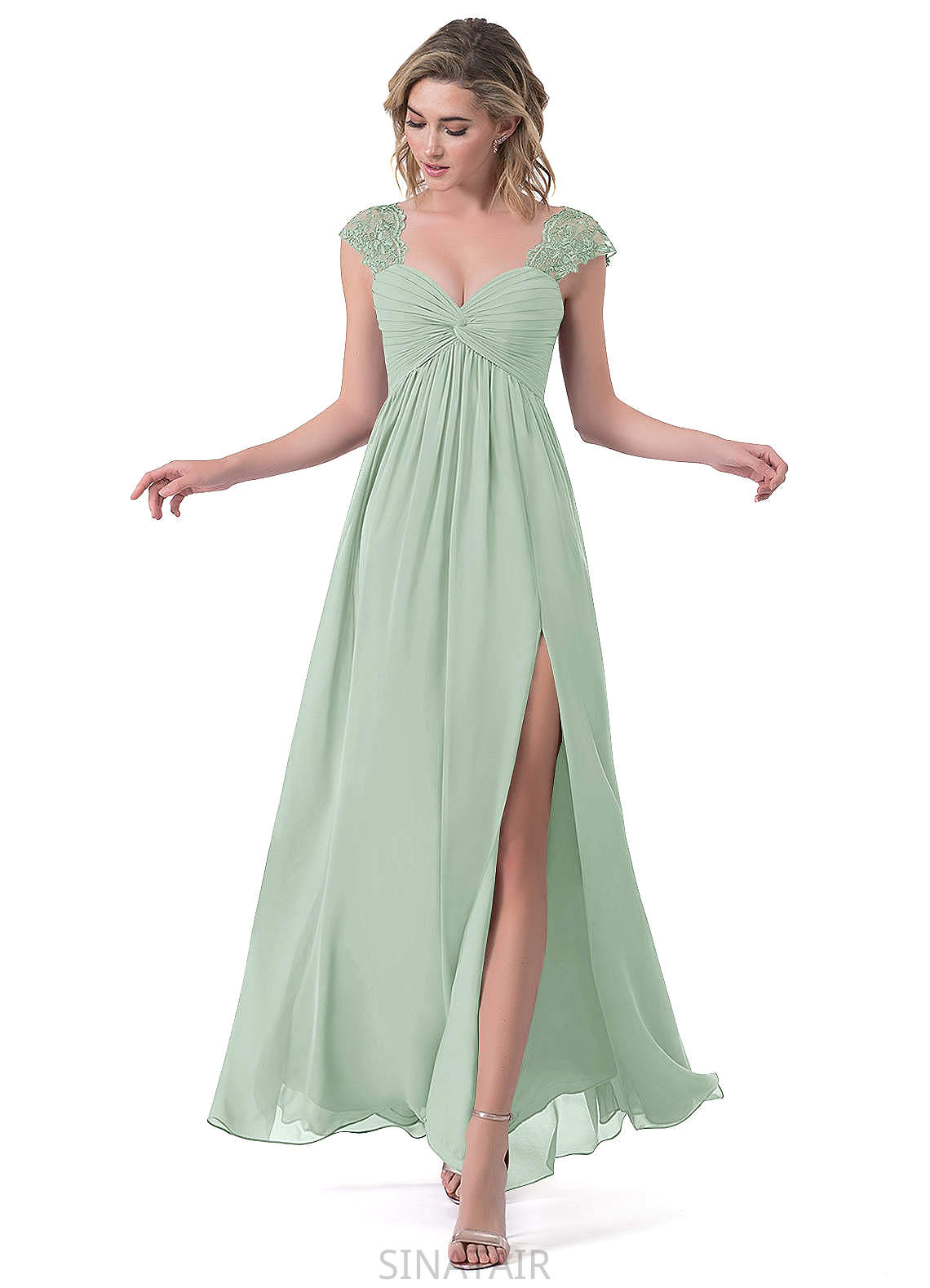 Summer Floor Length A-Line/Princess Natural Waist Sleeveless Bridesmaid Dresses