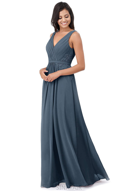 Belinda Short Sleeves V-Neck Natural Waist Knee Length A-Line/Princess Bridesmaid Dresses