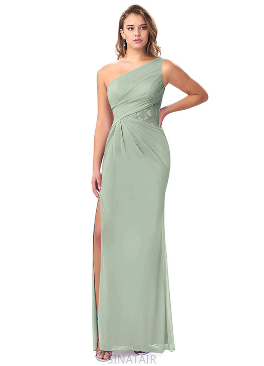 Aylin Sleeveless Spaghetti Staps Natural Waist A-Line/Princess Floor Length Bridesmaid Dresses