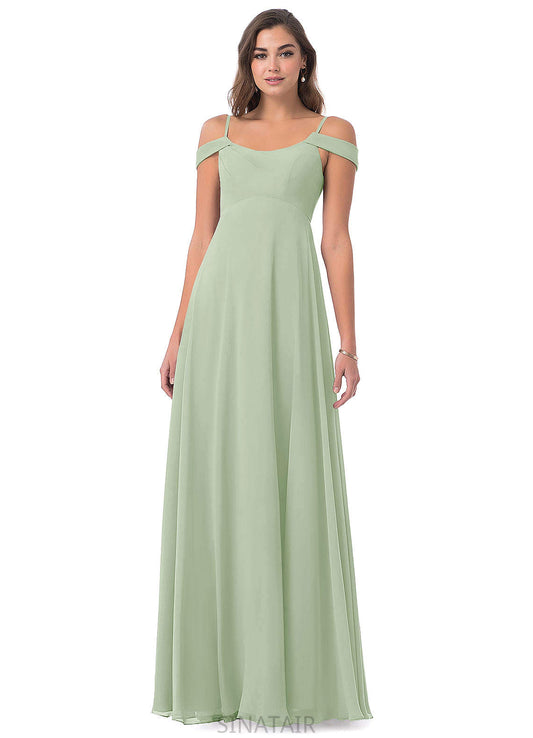 Desirae Floor Length Natural Waist A-Line/Princess Sleeveless Halter Bridesmaid Dresses