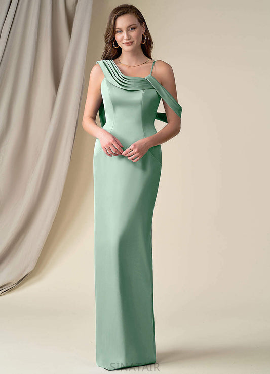 Faith A-Line/Princess Natural Waist Sleeveless Floor Length Spaghetti Staps Bridesmaid Dresses