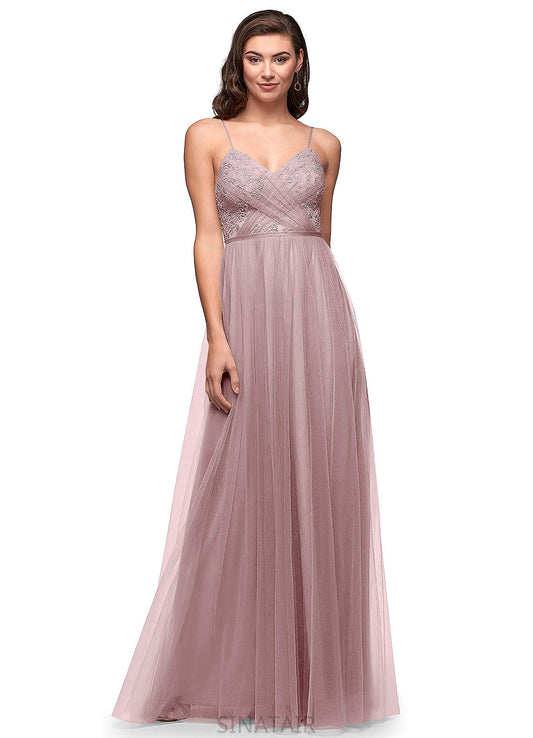 Trinity Natural Waist Floor Length One Shoulder Sleeveless Bridesmaid Dresses