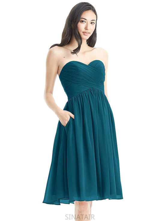 Christina Sleeveless Straps Natural Waist Sheath/Column Floor Length Satin Bridesmaid Dresses