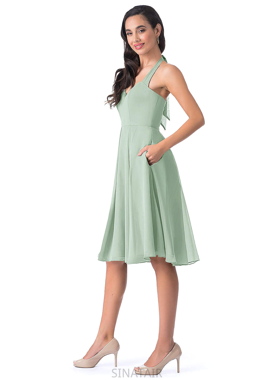 Moriah Natural Waist A-Line/Princess Floor Length Straps Sleeveless Bridesmaid Dresses