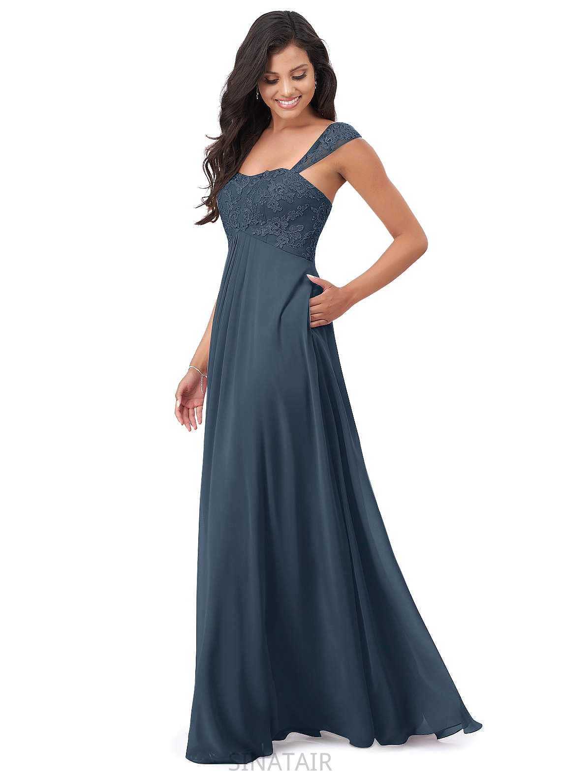 Journey Straps Natural Waist Sleeveless Floor Length A-Line/Princess Bridesmaid Dresses