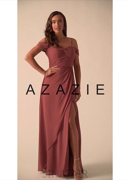 Pancy A-Line/Princess Natural Waist Floor Length Spaghetti Staps Sleeveless Bridesmaid Dresses