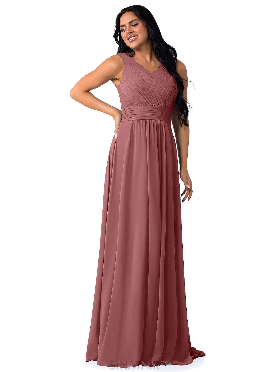 Zoey A-Line/Princess Natural Waist Spaghetti Staps Floor Length Off The Shoulder Sleeveless Bridesmaid Dresses