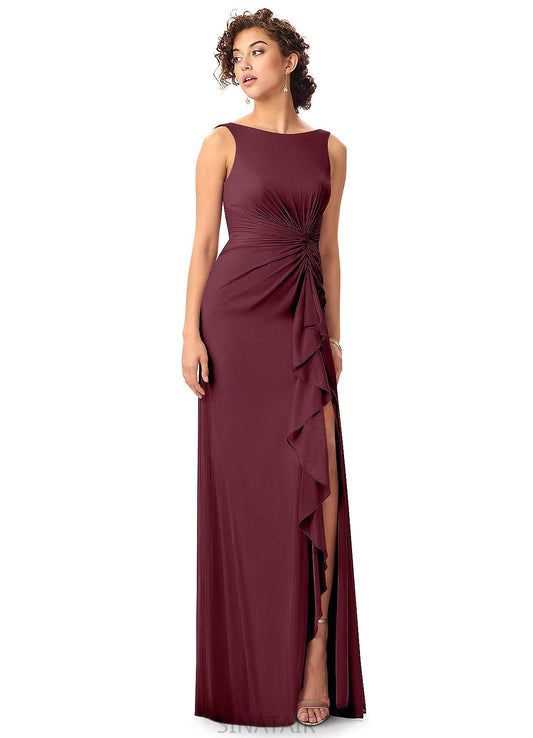 Alisson Spaghetti Staps Natural Waist Floor Length Sleeveless A-Line/Princess Bridesmaid Dresses