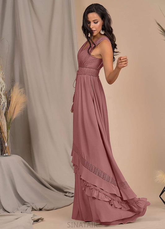 Lexi Sleeveless Natural Waist One Shoulder Trumpet/Mermaid Floor Length Bridesmaid Dresses