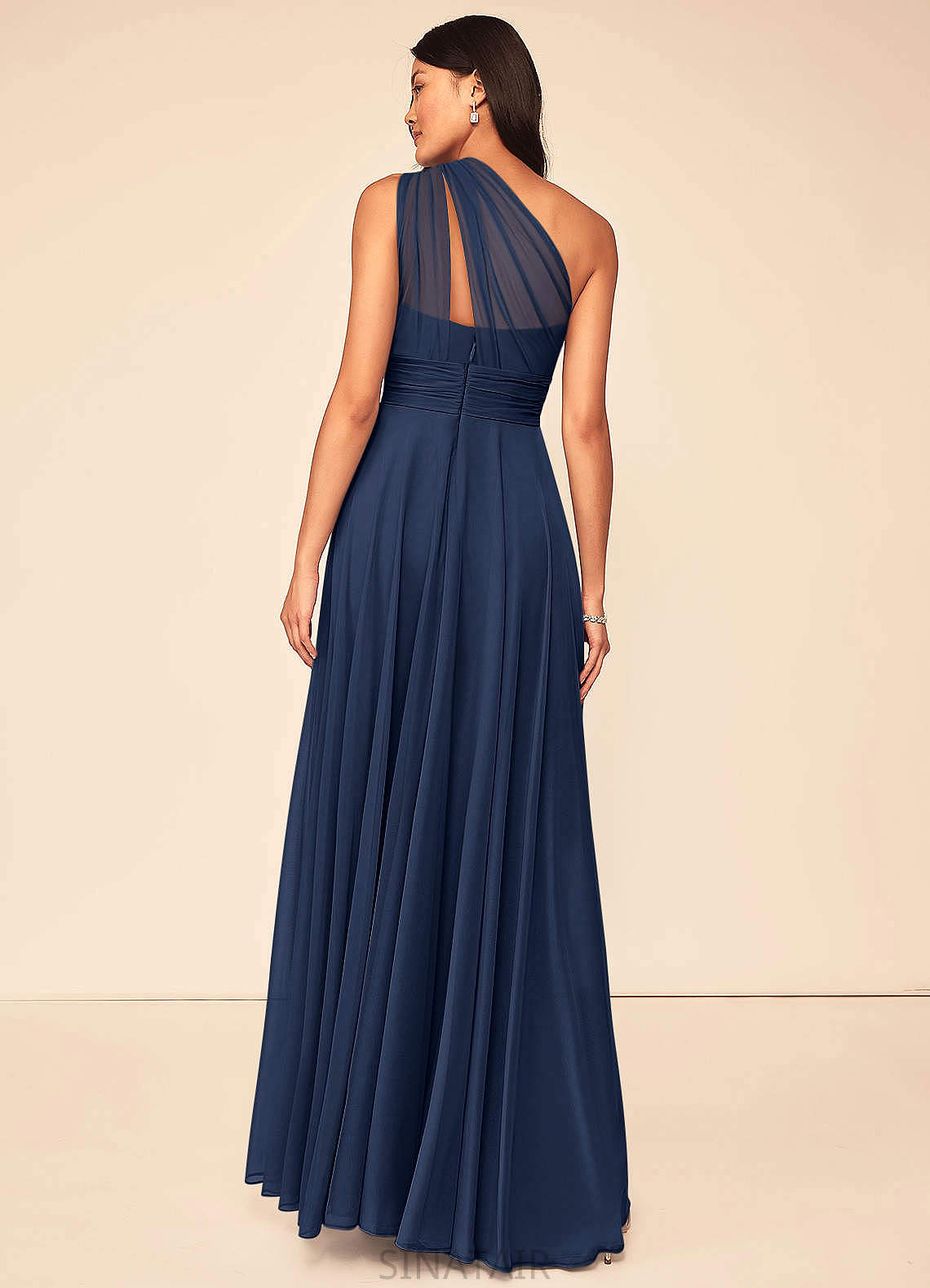 Rosalie Sleeveless Floor Length A-Line/Princess Spaghetti Staps Natural Waist Bridesmaid Dresses