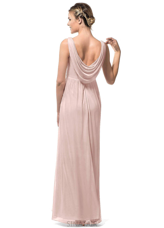 Kaitlynn Sleeveless Scoop A-Line/Princess Natural Waist Floor Length Bridesmaid Dresses