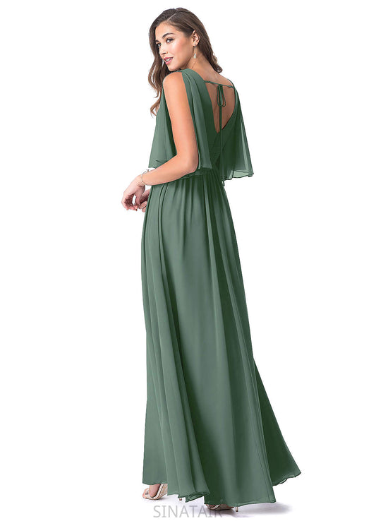 Addyson Sleeveless Natural Waist Floor Length Straps A-Line/Princess Bridesmaid Dresses