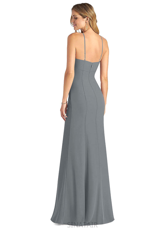 Bella V-Neck Sleeveless A-Line/Princess Floor Length Natural Waist Bridesmaid Dresses