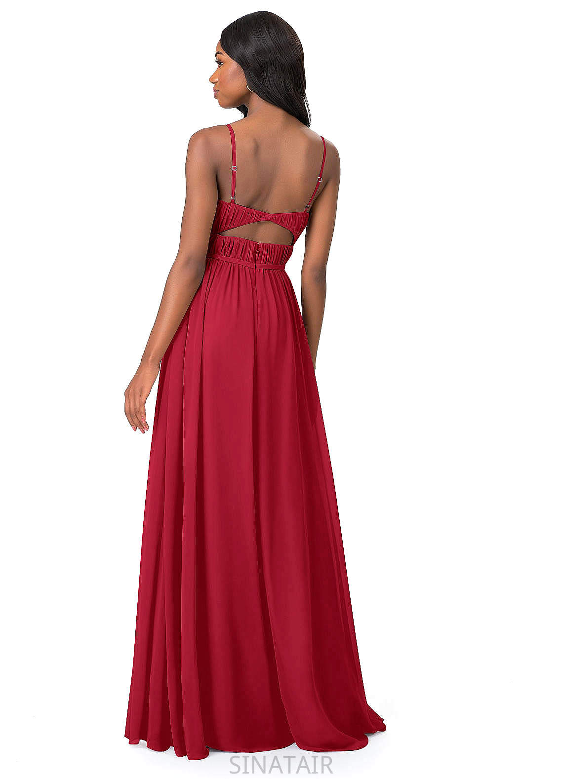 Sydnee A-Line/Princess V-Neck Natural Waist Floor Length Sleeveless Bridesmaid Dresses