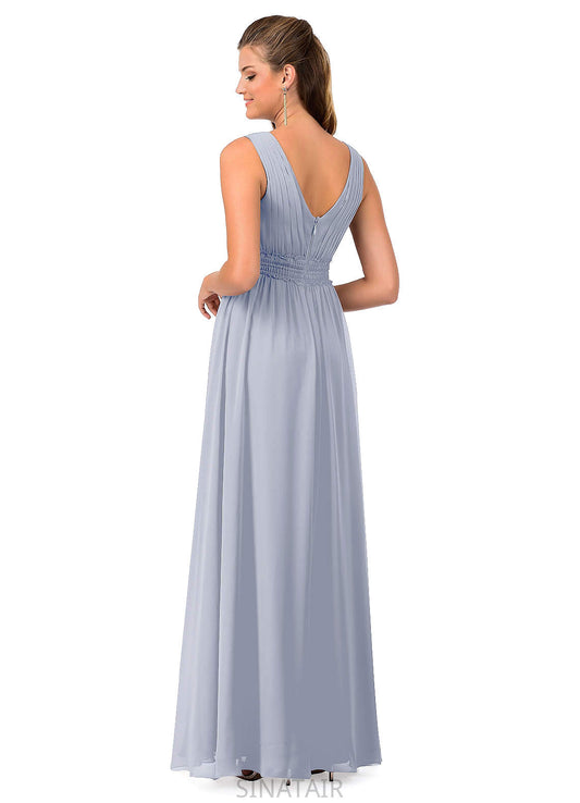 Rosemary Floor Length Sleeveless A-Line/Princess Natural Waist Scoop Bridesmaid Dresses