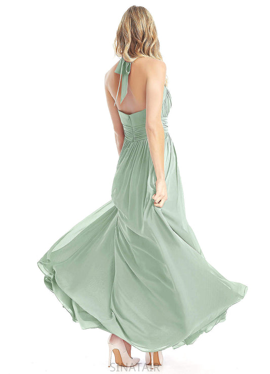 Jaiden A-Line/Princess Floor Length Sleeveless Natural Waist V-Neck Bridesmaid Dresses