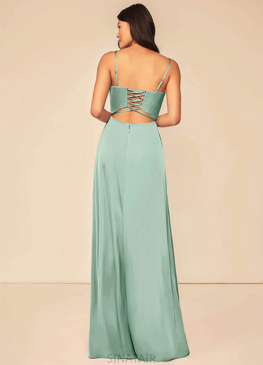 Alexis A-Line/Princess Natural Waist Sweetheart Sleeveless Floor Length Bridesmaid Dresses