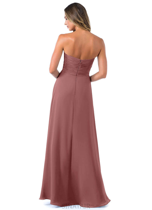 Viv A-Line/Princess V-Neck Sleeveless Natural Waist Floor Length Bridesmaid Dresses