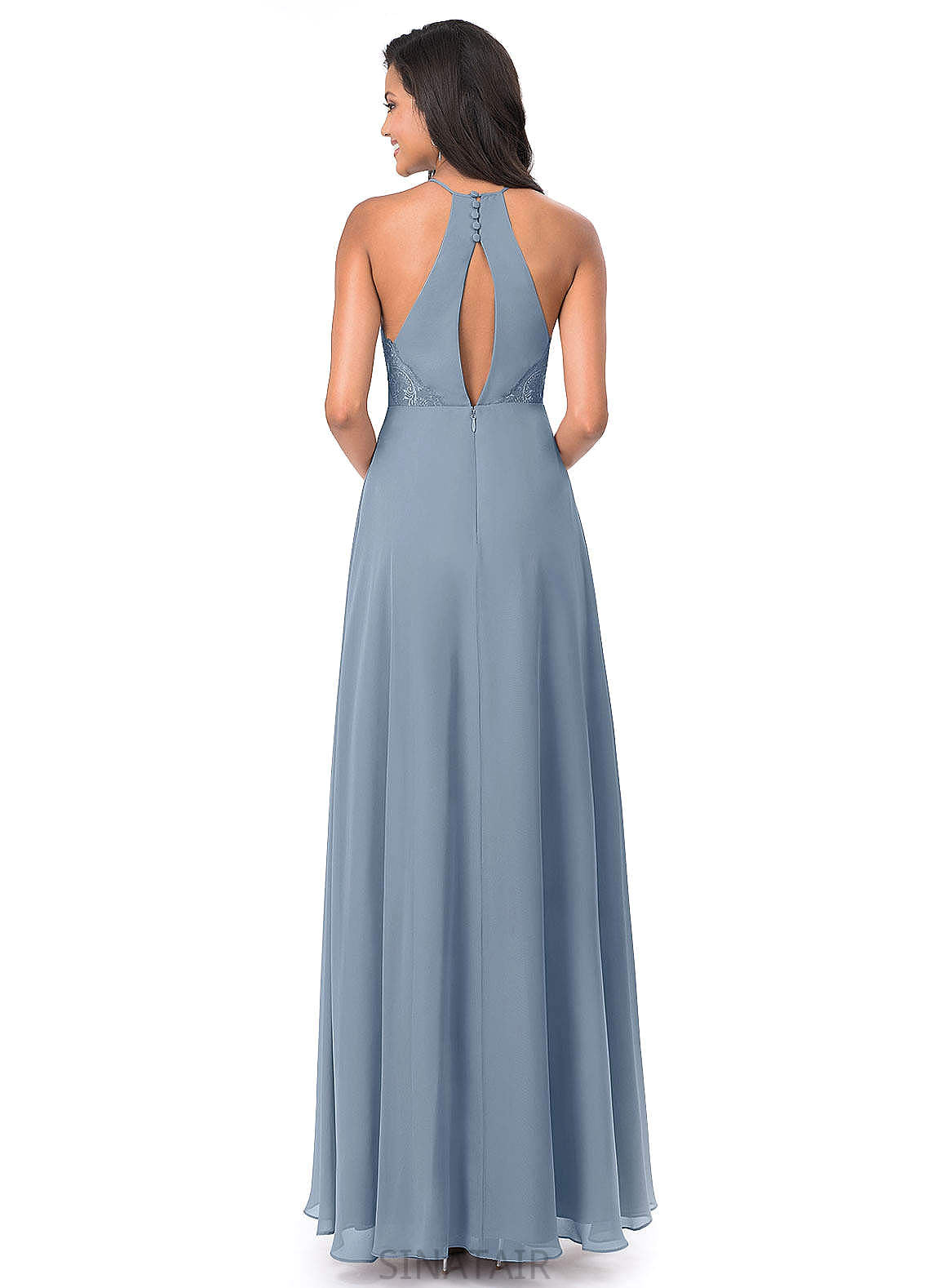 Iyana A-Line/Princess Floor Length Sleeveless Natural Waist Scoop Bridesmaid Dresses