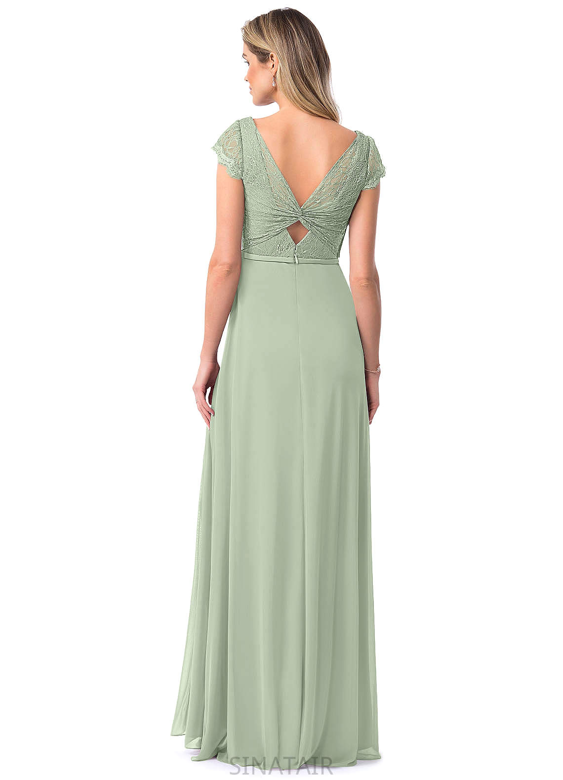 Makenzie Spaghetti Staps Sleeveless A-Line/Princess Floor Length Natural Waist Bridesmaid Dresses