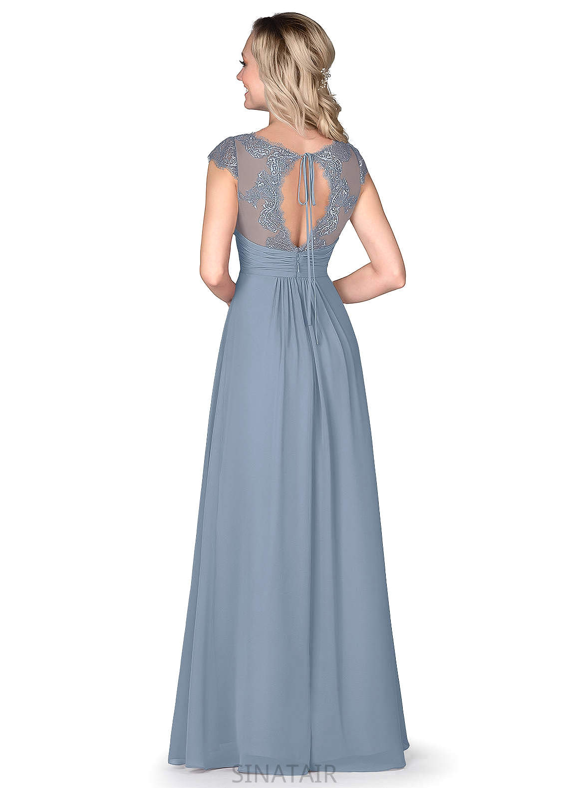 Fernanda Natural Waist Sleeveless Floor Length A-Line/Princess Sweetheart Tulle Bridesmaid Dresses