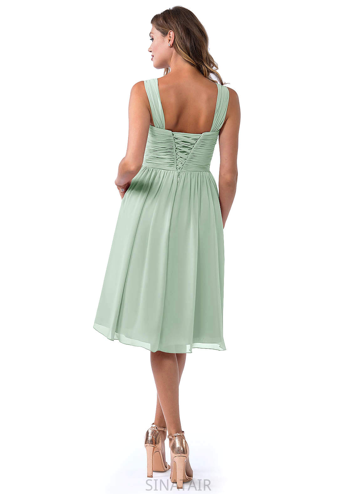 Hailee Sleeveless Natural Waist Floor Length A-Line/Princess Straps Bridesmaid Dresses