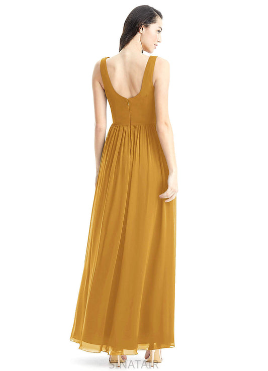 Sasha Sleeveless Natural Waist Spaghetti Staps A-Line/Princess Floor Length Bridesmaid Dresses