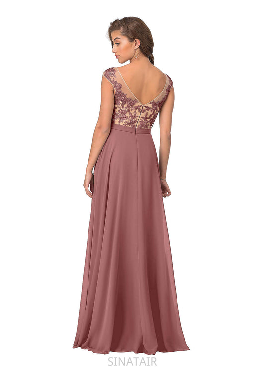 Aliana Spaghetti Staps Sleeveless A-Line/Princess Natural Waist Bridesmaid Dresses