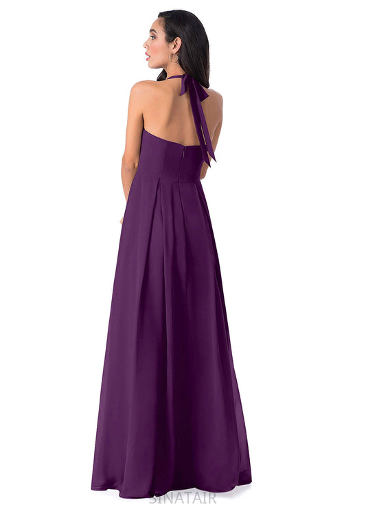 Jimena Natural Waist Sleeveless Floor Length Trumpet/Mermaid Spaghetti Staps Bridesmaid Dresses