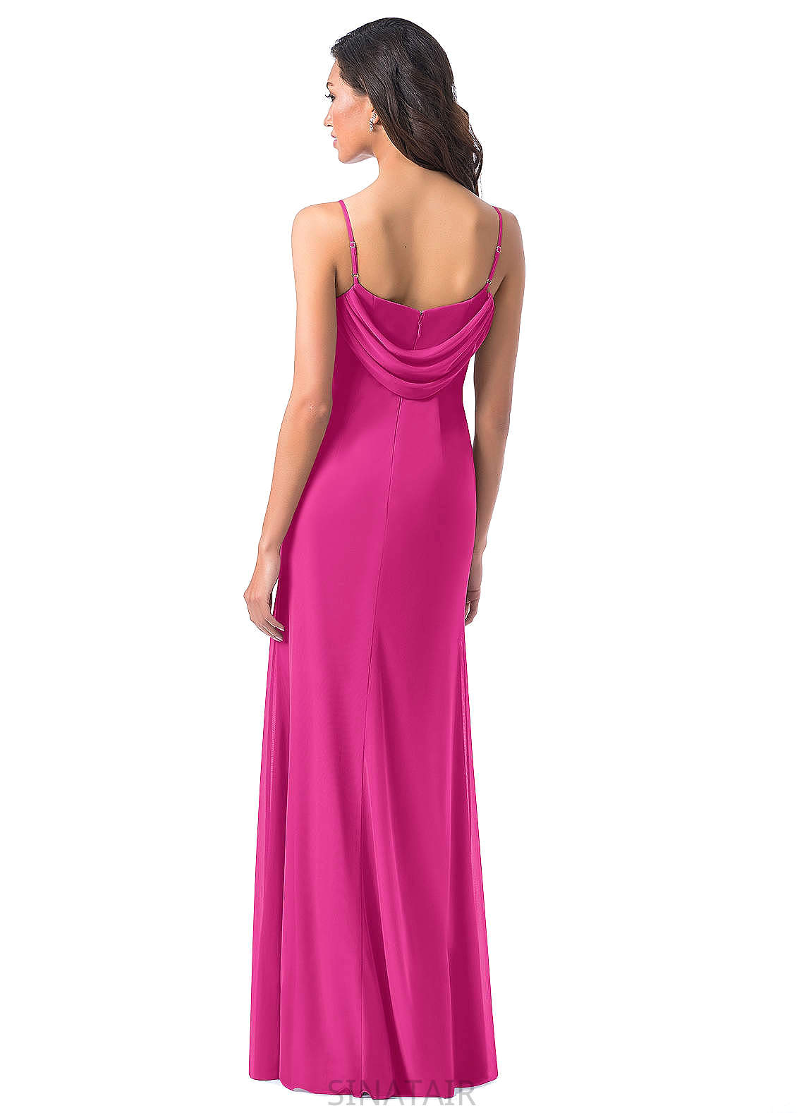 Sarahi Sleeveless Natural Waist Floor Length Trumpet/Mermaid Scoop Bridesmaid Dresses