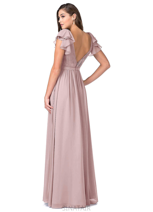 Raelynn Natural Waist Halter A-Line/Princess Sleeveless Knee Length Bridesmaid Dresses