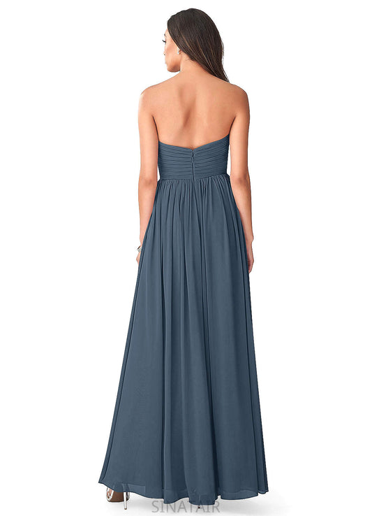 Akira A-Line/Princess Floor Length Natural Waist Sleeveless One Shoulder Bridesmaid Dresses