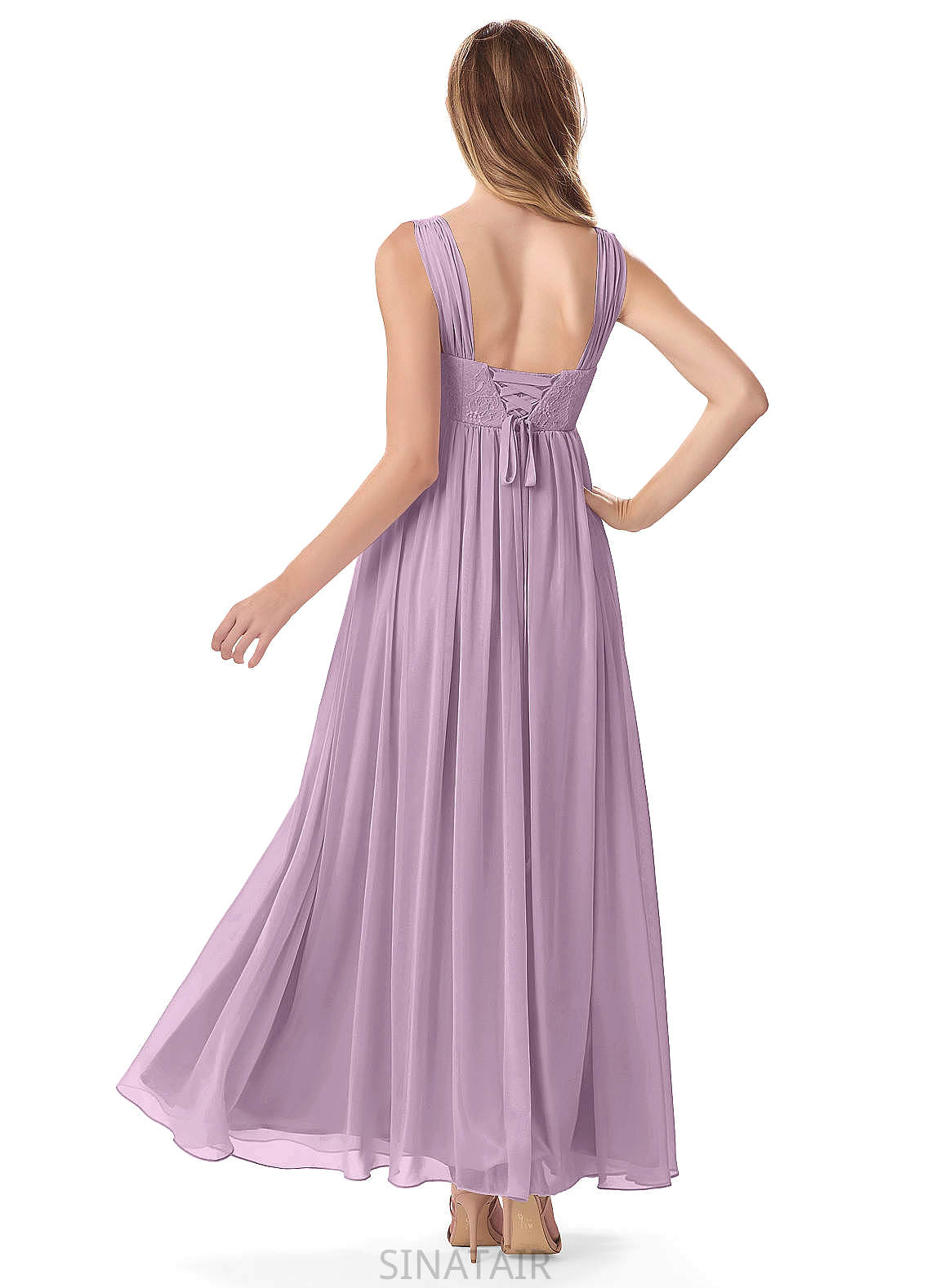 Adelaide Natural Waist A-Line/Princess Straps Sleeveless Floor Length Bridesmaid Dresses