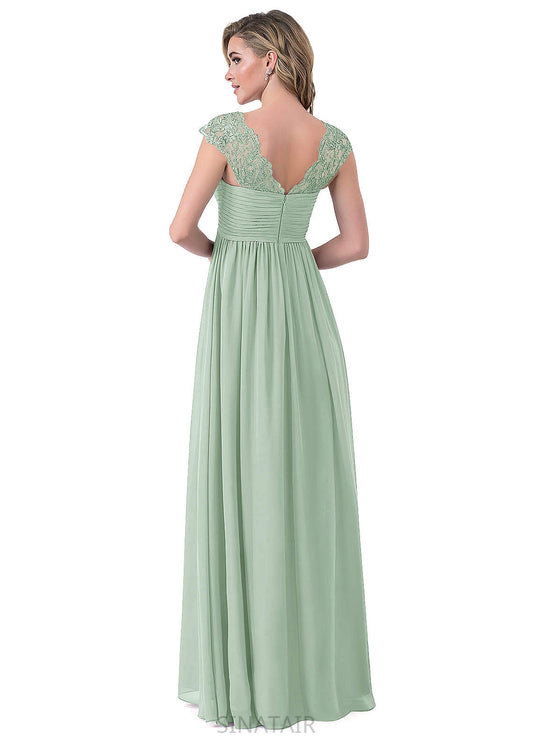 Kayden Floor Length Natural Waist A-Line/Princess Sleeveless Off The Shoulder Bridesmaid Dresses