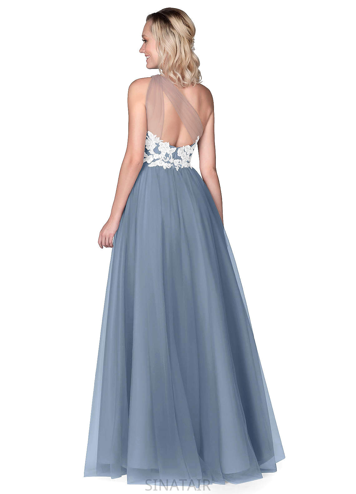 Tabitha Floor Length Spaghetti Staps Sleeveless Natural Waist A-Line/Princess Bridesmaid Dresses