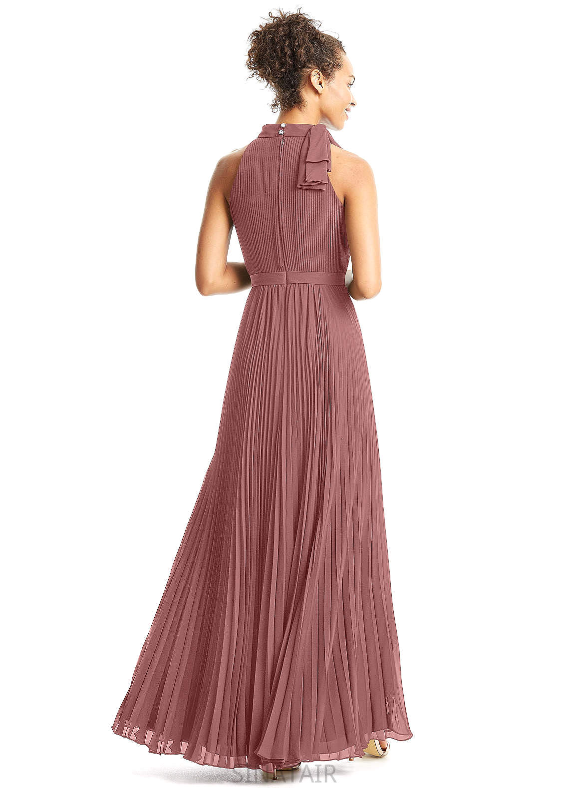 Ruby Floor Length Natural Waist Sleeveless Scoop A-Line/Princess Bridesmaid Dresses