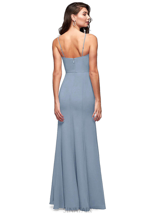 Summer Floor Length Scoop Sleeveless Natural Waist A-Line/Princess Bridesmaid Dresses