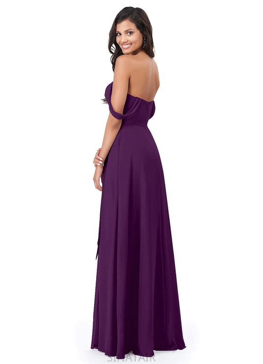 Pearl A-Line/Princess Natural Waist Sleeveless Floor Length Scoop Bridesmaid Dresses