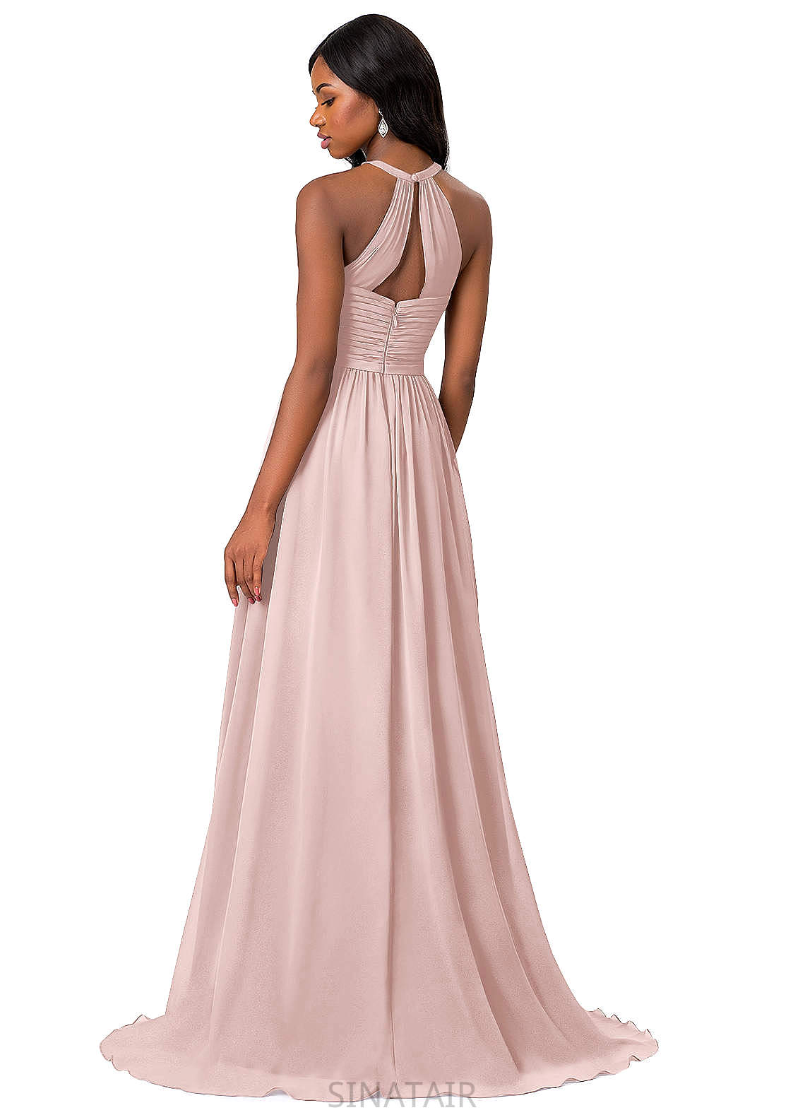 Patience A-Line/Princess Sleeveless Natural Waist Knee Length Scoop Bridesmaid Dresses