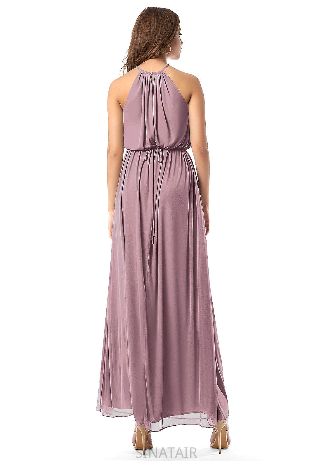 Alexa Natural Waist Sleeveless One Shoulder High Low A-Line/Princess Bridesmaid Dresses