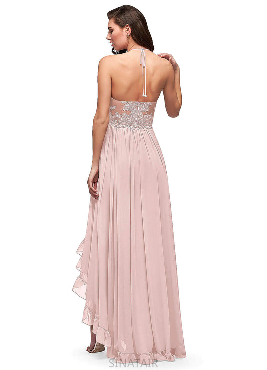 Alicia Sleeveless Floor Length Natural Waist Spaghetti Staps Trumpet/Mermaid Bridesmaid Dresses