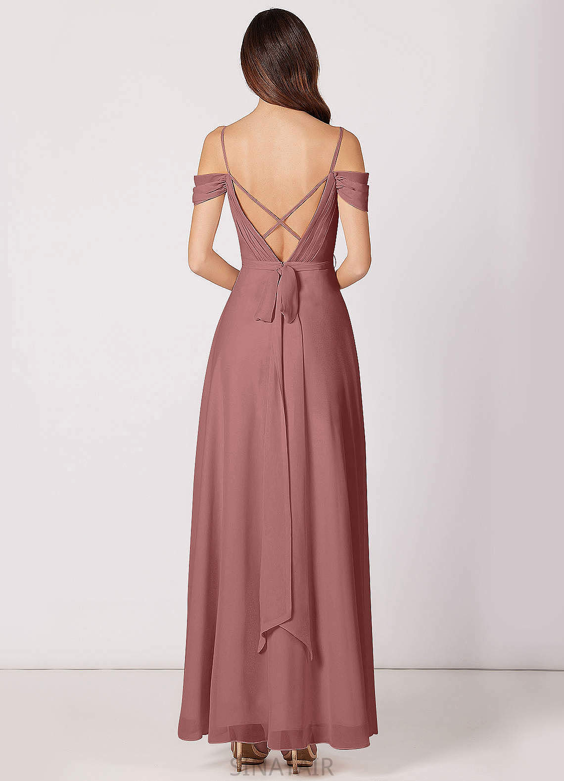 Jan A-Line/Princess Floor Length Sleeveless V-Neck Bridesmaid Dresses