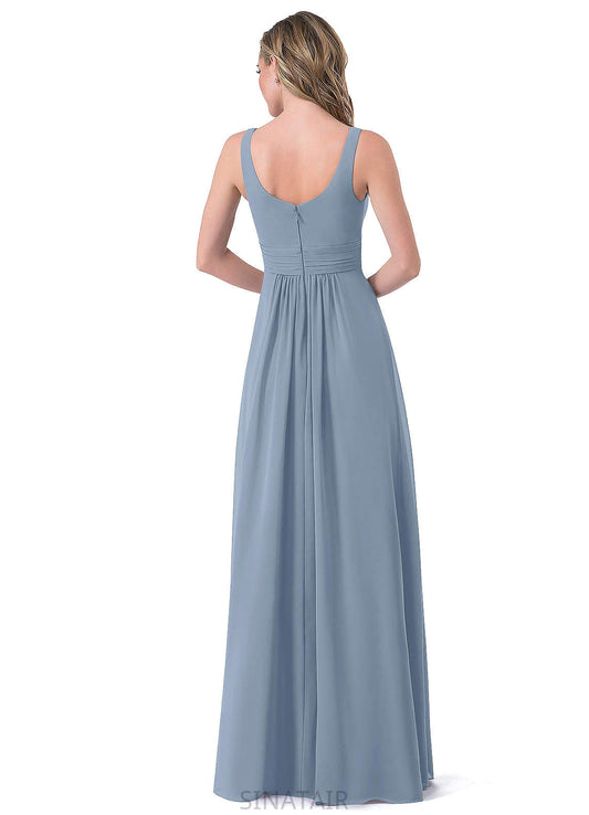 Gladys V-Neck Floor Length Sleeveless Natural Waist A-Line/Princess Bridesmaid Dresses