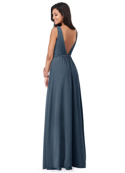 Belinda Short Sleeves V-Neck Natural Waist Knee Length A-Line/Princess Bridesmaid Dresses